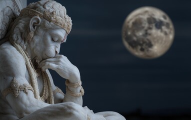 Hindu deity: Hanuman, revered as powerful figure in Ramayana, an avatar of Shiva, celebrated during major festivals such as Hanuman Jayanti, Ram Navami, Dasara, symbolizing strength, devotion.