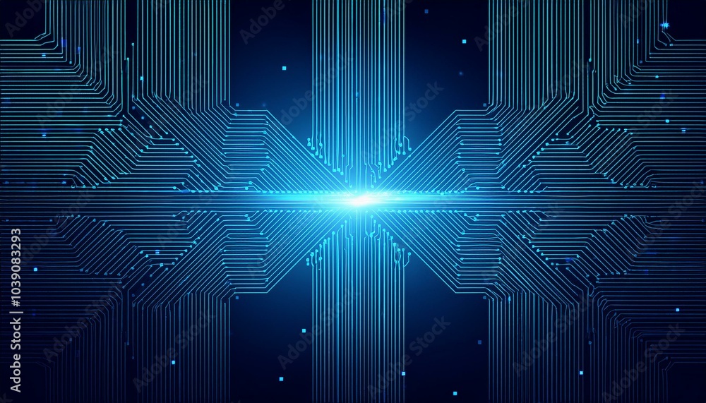 Poster vector abstract line pattern, digital hi tech technology design and light effect