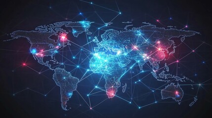 Obraz premium Global Network Connection