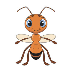 Cute ant vector art illustration file .
