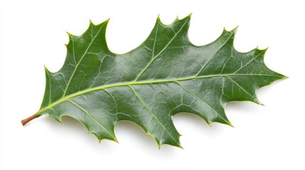 Fototapeta premium Vibrant Green Leaf with Distinctive Shape and Texture