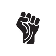 Clenched Fist Up: Power, Revolution, Protest, Freedom Symbol | Vector Illustration
