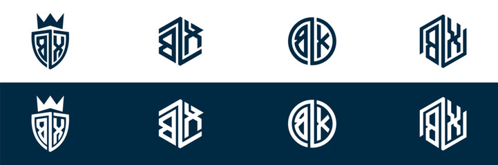 Typography BX letter logo design