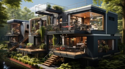 Modern Modular Homes in a Lush Green Setting
