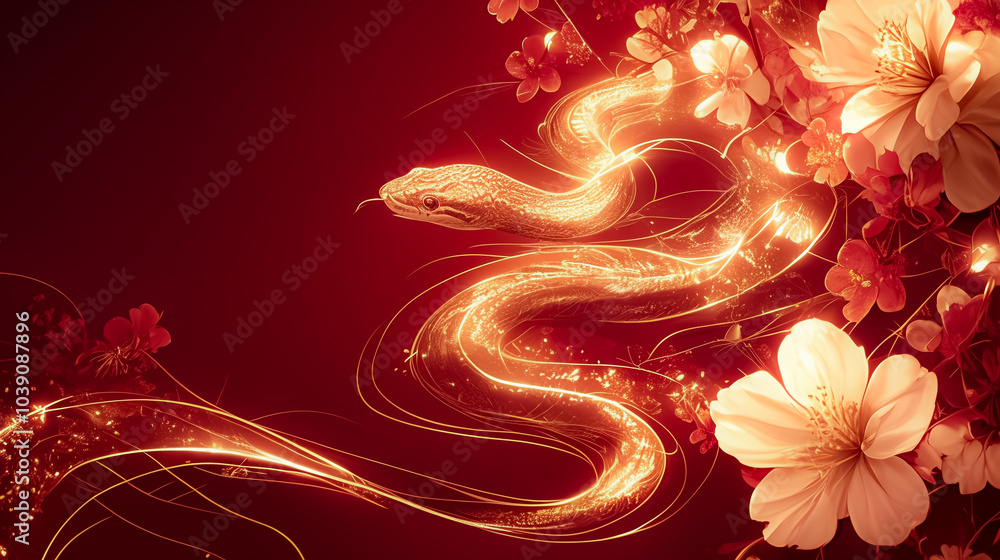 Aufkleber you could name the image floral abstract background with spirals and colorful waves
