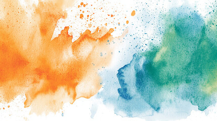 Artistic Watercolor Splatter in Colorful Abstract Style