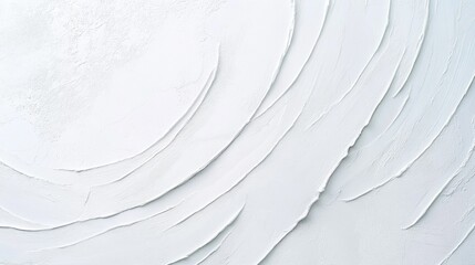 Obraz premium Textured white plaster surface with circular patterns, minimalist backdrop for girlhood design concept