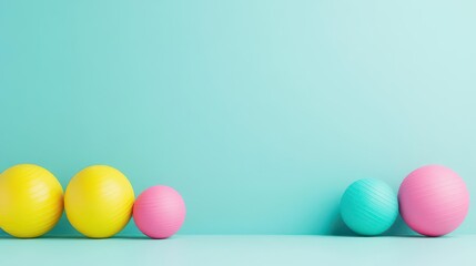 Obraz premium Social media engagement tactics flat design side view fitness theme 3D render Triadic Color Scheme