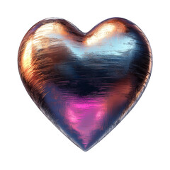 3D Heart Symbol on Transparent Background - Modern Romantic Design