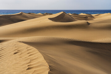 Dunas del desierto de Maspalomas en Gran Canaria