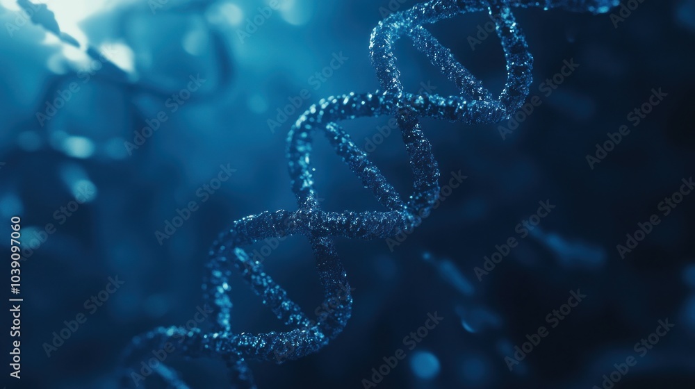 Poster dna double helix abstract 3d rendering