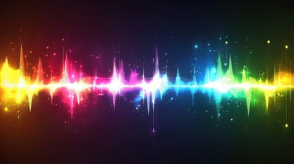 Colorful Sound Wave Abstract Background