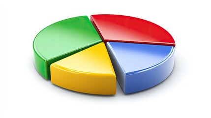 Obraz premium Pie Charts Business, Generative AI
