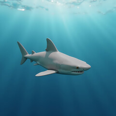 Naklejka premium shark in the sea