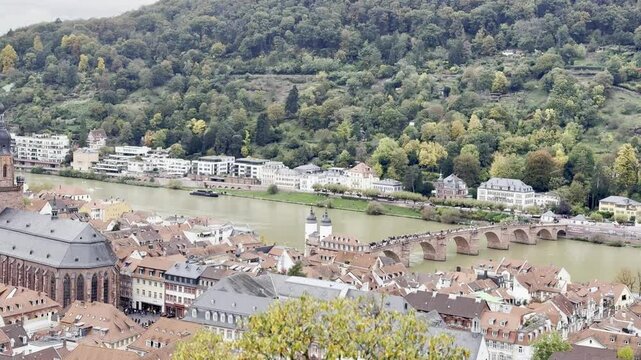 Panoramablick auf Heidelberg vom Schloss