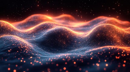Abstract Glittering Waves