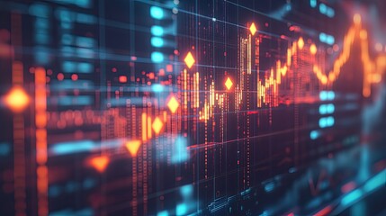 Fototapeta premium Chart Representing Business Goals, Generative AI