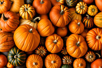 Collection orange pumpkins isolated white background fall harvest Halloween Thanksgiving decoration concept packaging advertisement eco organic graphic design object 3d studio photoshoot pumpkin