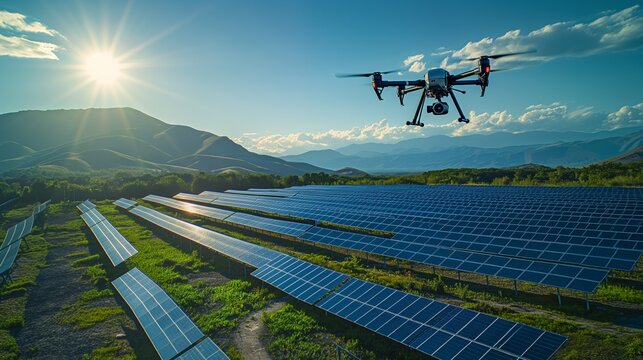 Advanced drone rtk scanning for solar cell optimization and mounting solutions in renewable energy