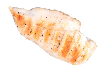 Delicious grilled chicken breast isolated on white