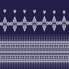 Illustration of seamless hand drawing vintage Ethnic abstract ikat art.