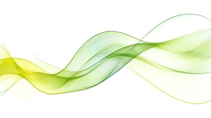 Abstract Green and Yellow Wave Background