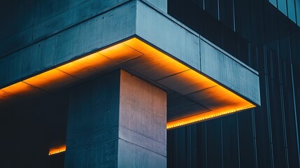 Fototapeta premium Modern Architecture with Illuminated Edge