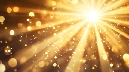 Obraz premium Golden Light Rays Abstract Background