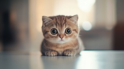 Cute Kitten with Big Eyes