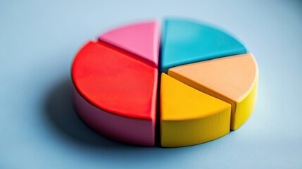Obraz premium Pie Charts Business, Generative AI