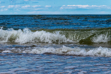 crystal sea wave, the movement of a sea wave frozen in stillness - taken with a Nikon SLR camera, 24 Mpix matrix