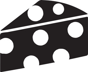 cheese vector illystration silhouette on white background