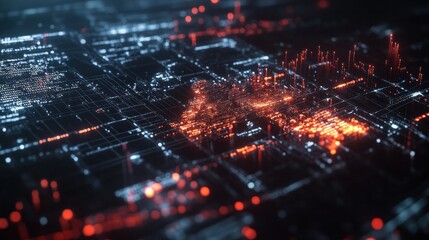 3D visualization of business analytics and global network integration for economic growth