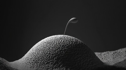 Abstract Minimalist  Art: Sprout on a Hill