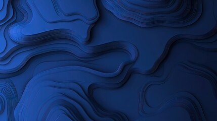 Fototapeta premium Abstract 3D Blue Wavy Lines