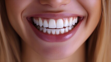 Obraz premium Social media post showcasing a smile makeover with veneers, featuring before-and-after images of discolored, uneven teeth transformed into a bright, perfect smile