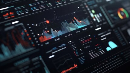 Obraz premium Business intelligence dashboard showcasing data analytics tools and financial growth charts