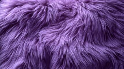 Obraz premium Close-up of soft, fluffy purple fur texture. Cozy and bright texture image, perfect for backgrounds, clothing designs and soft textile concepts. Creates a homey atmosphere. 