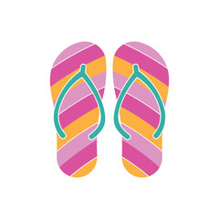 Slippers icon logo design illustration template