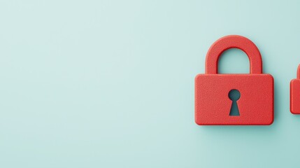 Two red padlocks on a light blue background, symbolizing security and protection.