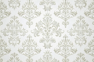 seamless white damask wallpaper version 9