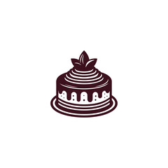Cake bakery shop vintage logo design vector template. Sweet cake icon based logo design editable vector file. cup cake, slice cake, pasty, birthday cake