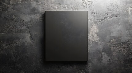 Professional, minimalist open and closed brochures, blank and ready for custom design, photographed from above on a sleek grey background