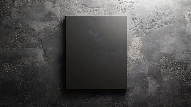 Professional, minimalist open and closed brochures, blank and ready for custom design, photographed from above on a sleek grey background