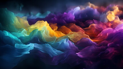 Fototapeta premium Digital technology colorful watercolor brushstroke illustration poster background
