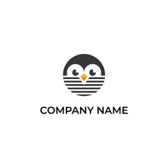 owl and sea logo design