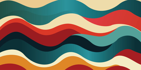 Abstract colorful wave background vector