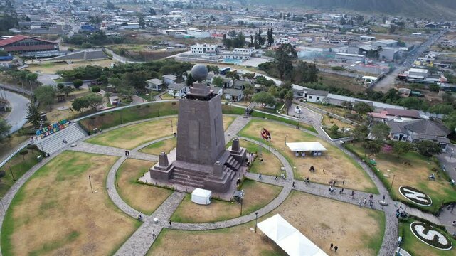 middle of the world drone view