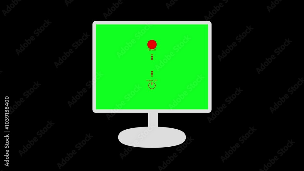Poster turn off or restart the pc desktop, reboot now computer restart button on a touch screen display reb
