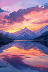 Sunset Serenade: A Symphony of Skies and Mountains